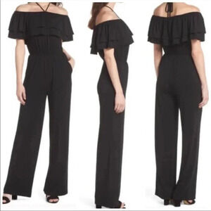 Anthro BB Dakota ruffle off the shoulder romper